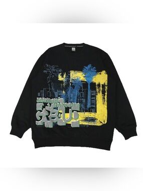 Vintage Marithe Francois Girbaud Sweatshirt 2XL XXL Black Crewneck Pullover 90s